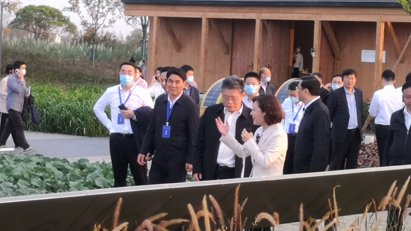 国家发改委党组成员郭兰峰、浙江省常务副省长徐文光一行调研浙农嘉善万亩水稻种植示范区