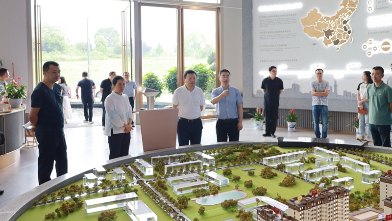 成都市新都区调研组到华都·翡丽悦府项目调研